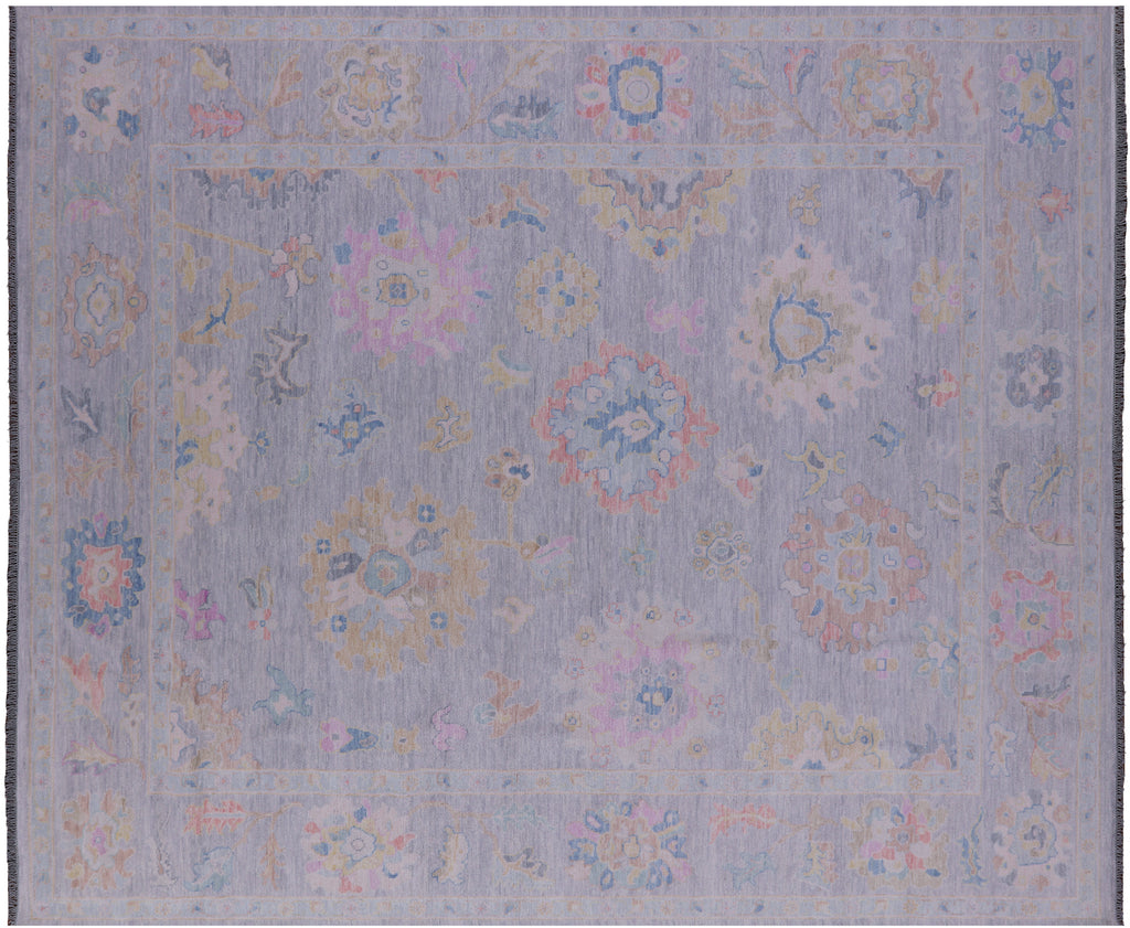 Silver 12' 3" X 15' 0" Turkish Angora Oushak Hand Knotted Wool Rug - Q21203