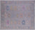 Silver Hand-Knotted Turkish Angora Oushak Rug 12' 0" X 14' 8" - Q21206