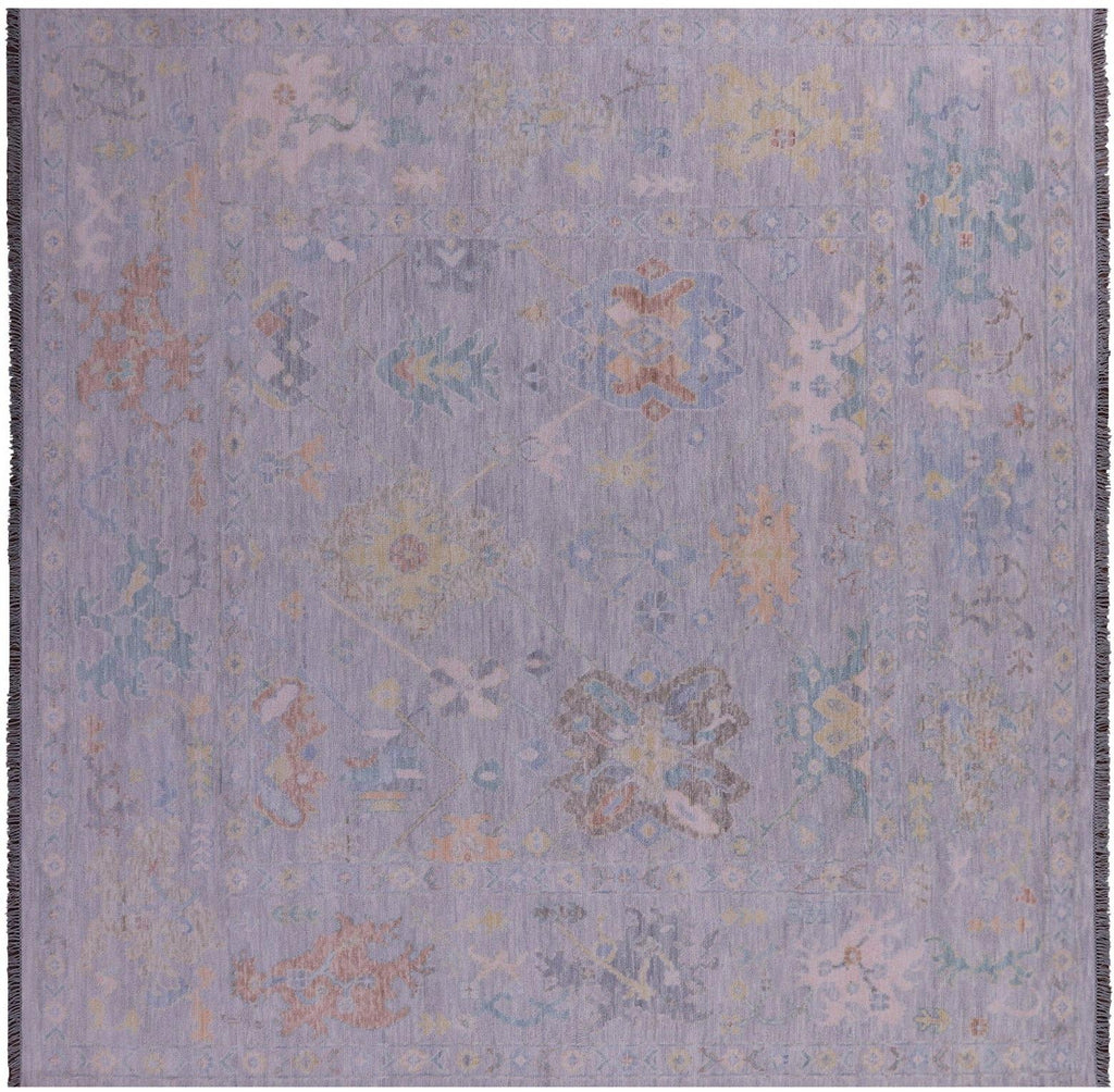 Square Turkish Oushak Hand Knotted Wool Rug - Manhattan Rugs