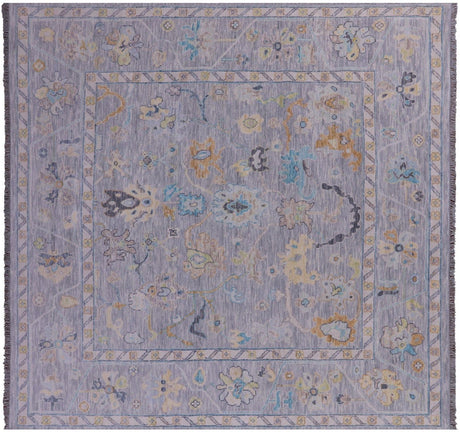 Square Turkish Oushak Hand-Knotted Rug - Manhattan Rugs