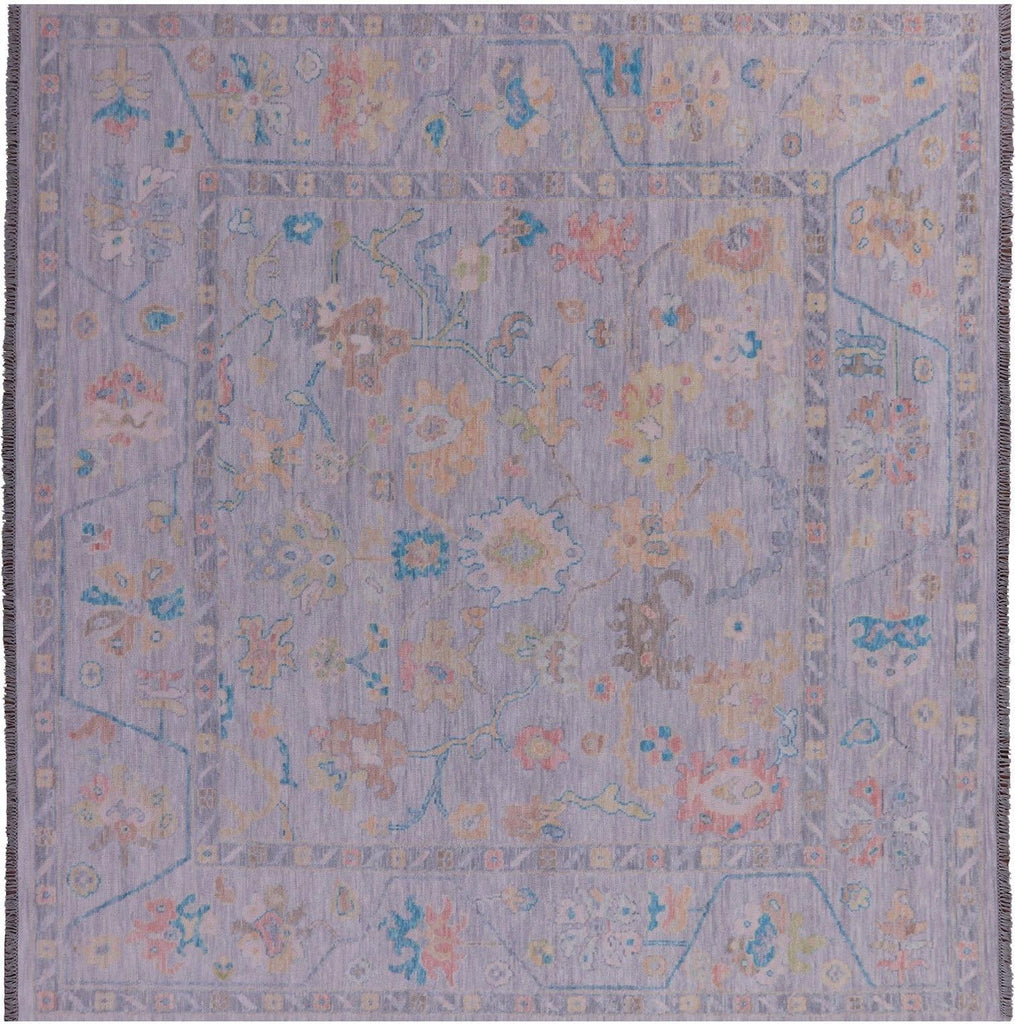 Square Handmade Turkish Oushak Wool Rug - Manhattan Rugs
