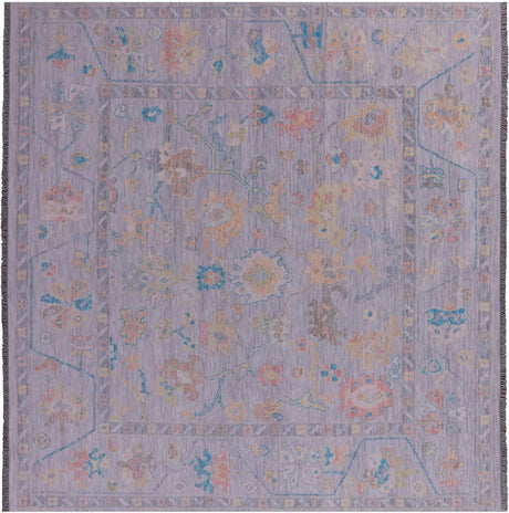 Square Handmade Turkish Oushak Wool Rug - Manhattan Rugs
