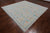 SUPER SALE Silver 9' Square Handmade Turkish Angora Oushak Wool Rug - Q21281
