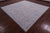 Silver 9' Square Handmade Turkish Angora Oushak Wool Rug - Q21281