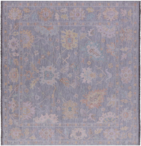 Square Hand Knotted Turkish Oushak Rug - Manhattan Rugs