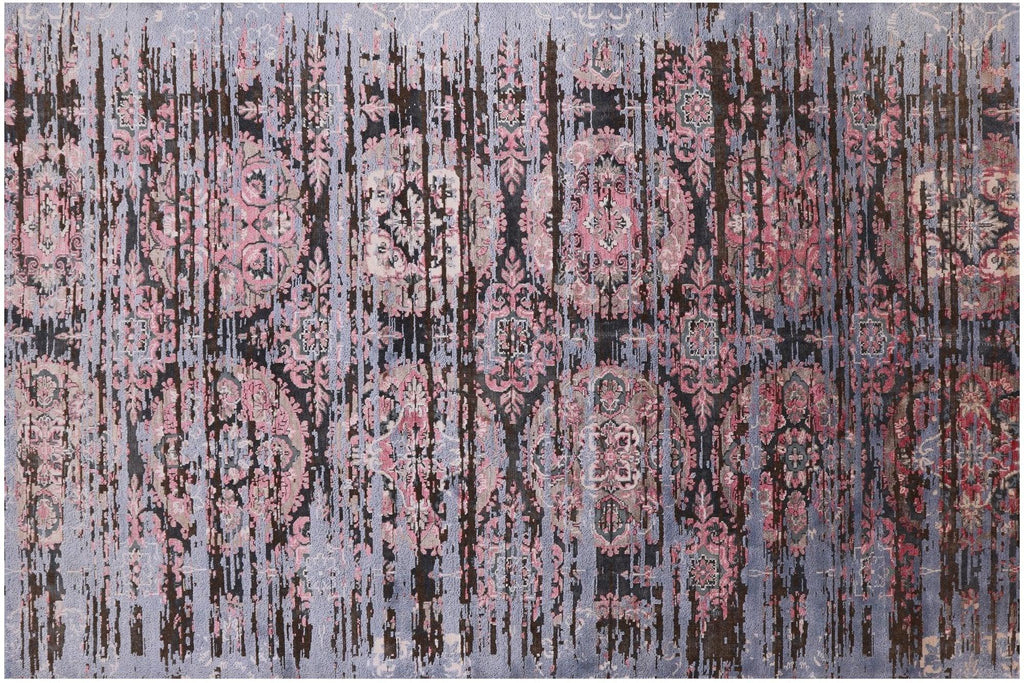 Hand Knotted Persian Silk With Oxidized Wool Area Rug - Manhattan Rugs