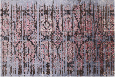 Hand Knotted Persian Silk With Oxidized Wool Area Rug - Manhattan Rugs