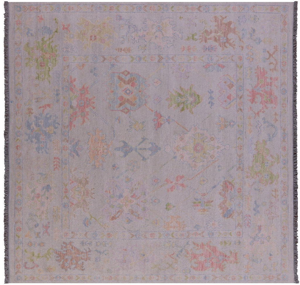 Square Turkish Oushak Handmade Wool Rug - Manhattan Rugs