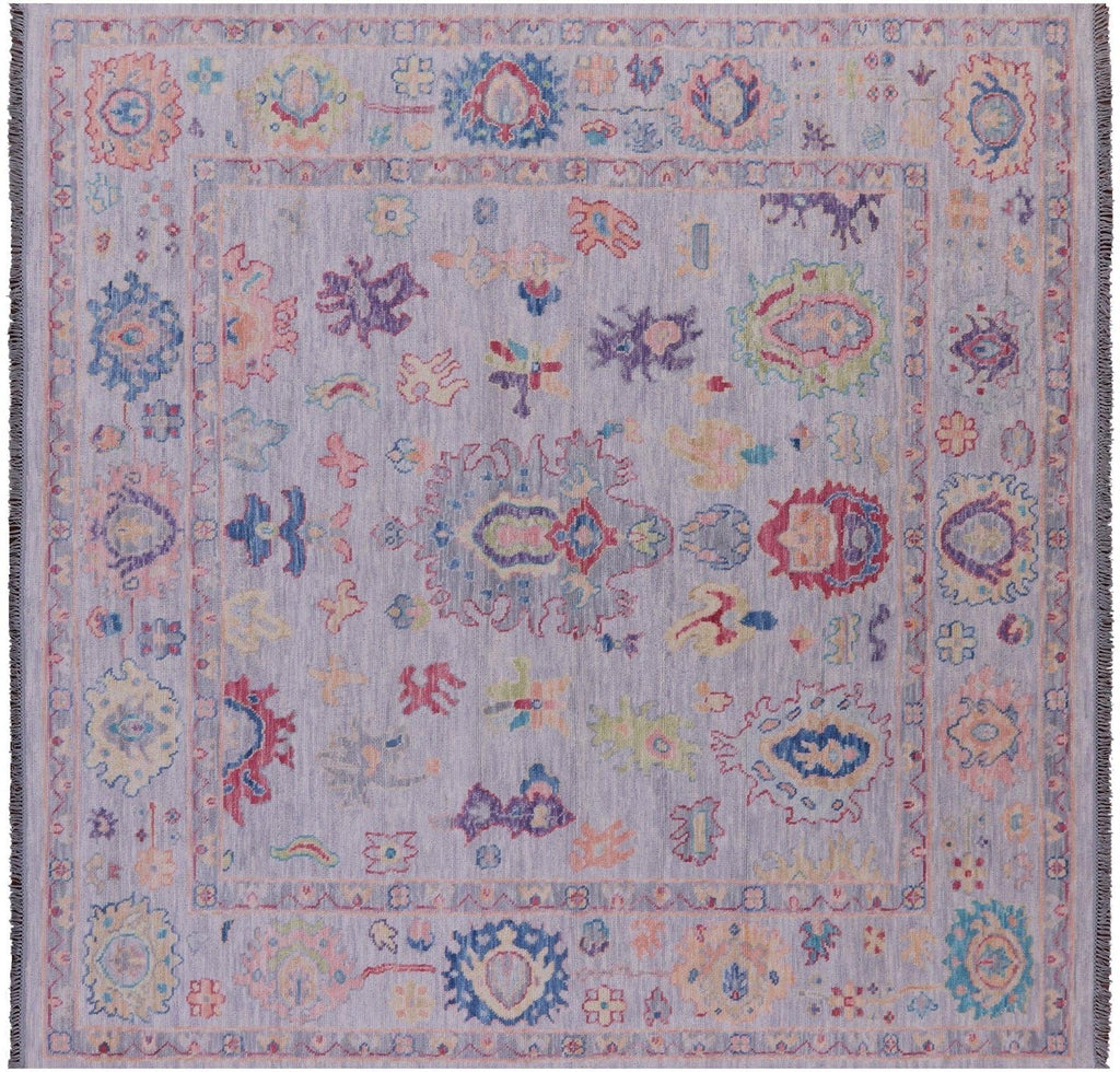 Square Hand Knotted Turkish Oushak Rug - Manhattan Rugs