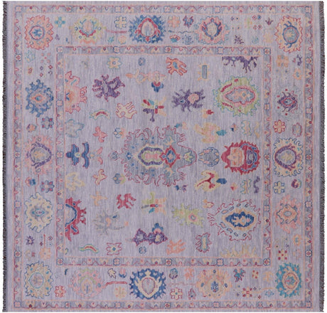 Square Hand Knotted Turkish Oushak Rug - Manhattan Rugs