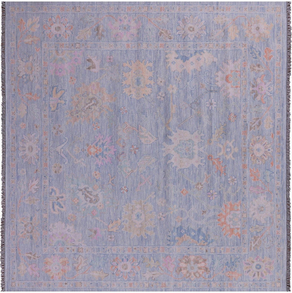 Square Handmade Turkish Oushak Wool Rug - Manhattan Rugs