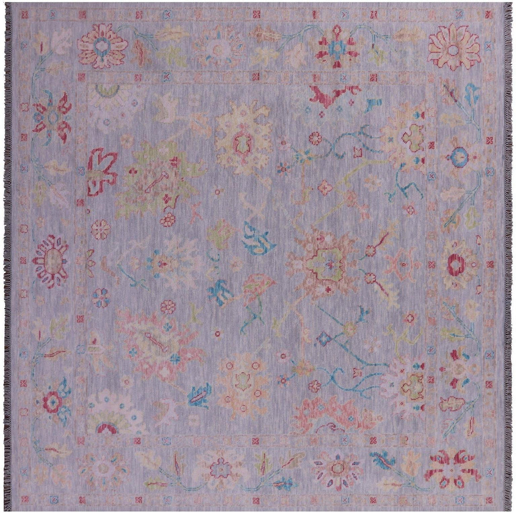 Square Handmade Turkish Oushak Wool Rug - Manhattan Rugs
