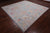 SUPER SALE Silver 9' Square Handmade Turkish Angora Oushak Wool Rug - Q21311
