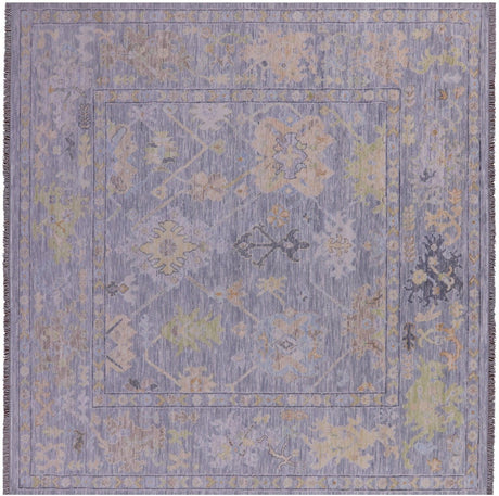 Square Turkish Oushak Hand-Knotted Rug - Manhattan Rugs