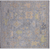 SUPER SALE Silver 9' Square Turkish Angora Oushak Hand-Knotted Rug - Q21312