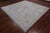 SUPER SALE Silver 9' Square Turkish Angora Oushak Hand-Knotted Rug - Q21312