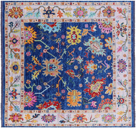 Square Turkish Oushak Hand-Knotted Rug - Manhattan Rugs