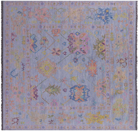 Square Turkish Oushak Hand Knotted Rug - Manhattan Rugs