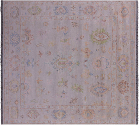 Square Handmade Turkish Oushak Wool Rug - Manhattan Rugs