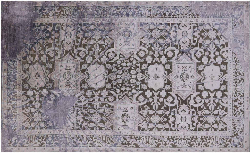 Persian Silk With Oxidized Wool Hand Knotted Area Rug - Manhattan Rugs