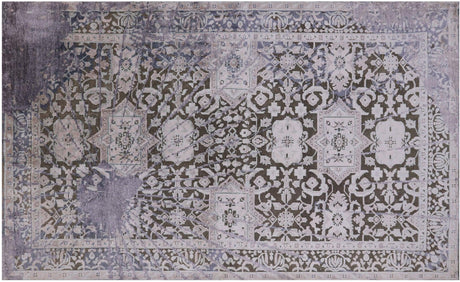 Persian Silk With Oxidized Wool Hand Knotted Area Rug - Manhattan Rugs