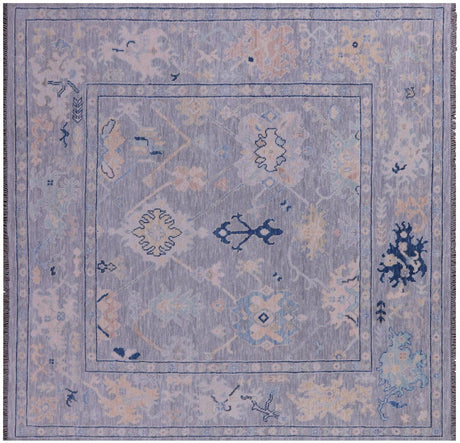 Square Turkish Oushak Handmade Wool Rug - Manhattan Rugs