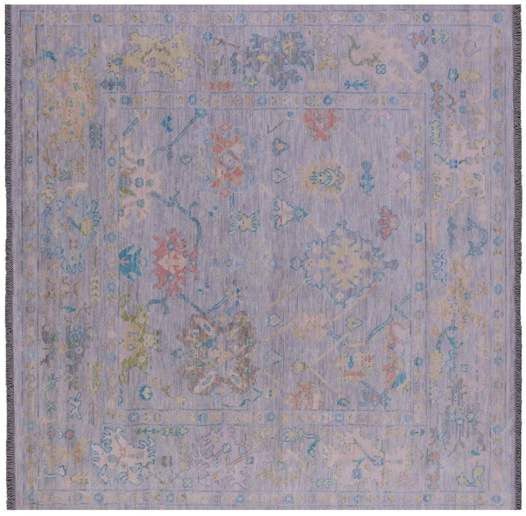 Square Turkish Oushak Hand Knotted Rug - Manhattan Rugs