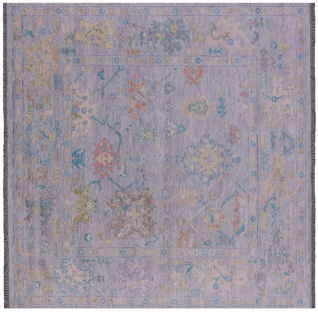Square Turkish Oushak Hand Knotted Rug - Manhattan Rugs