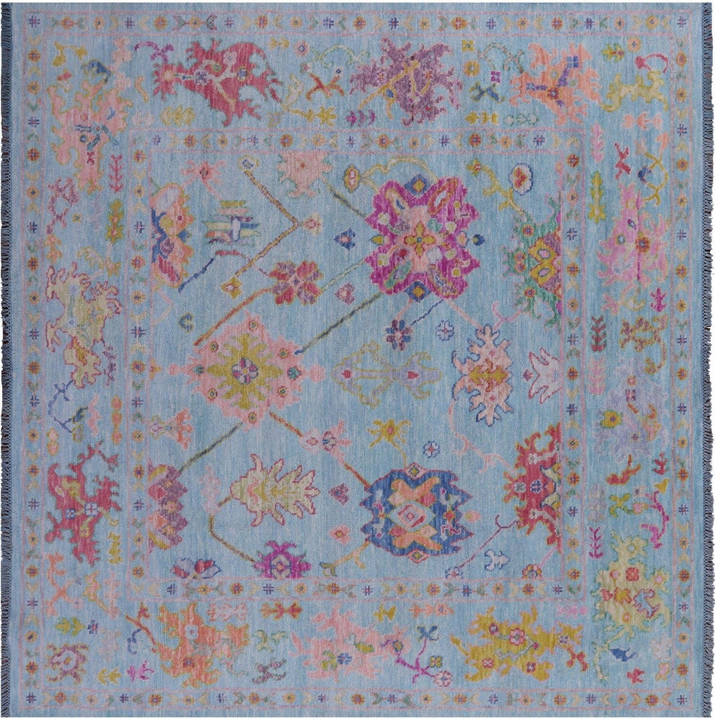 Square Turkish Oushak Handmade Wool Rug - Manhattan Rugs