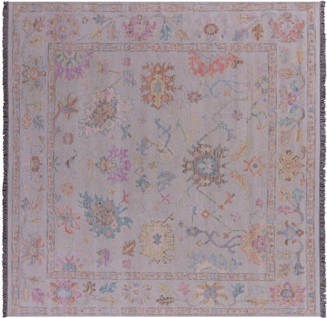 Square Turkish Oushak Hand Knotted Wool Rug - Manhattan Rugs
