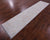 Silver Hand Knotted Turkish Angora Oushak Wool Runner Rug 2' 7" X 11' 10" - Q21341