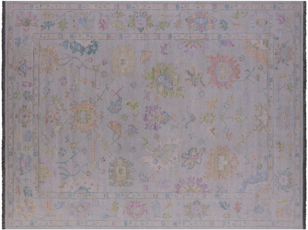 Ivory 10' 1" X 13' 9" Turkish Angora Oushak Hand Knotted Wool Rug - Q21349