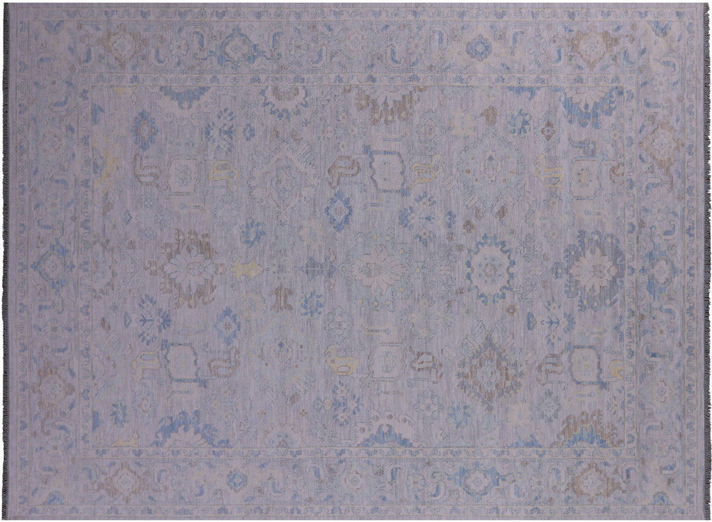 Silver 10' 2" X 14' 2" Turkish Angora Oushak Hand Knotted Rug - Q21350