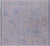 Silver 9' Square Turkish Angora Oushak Hand-Knotted Rug - Q21355