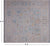 SUPER SALE Silver 9' Square Turkish Angora Oushak Hand-Knotted Rug - Q21355