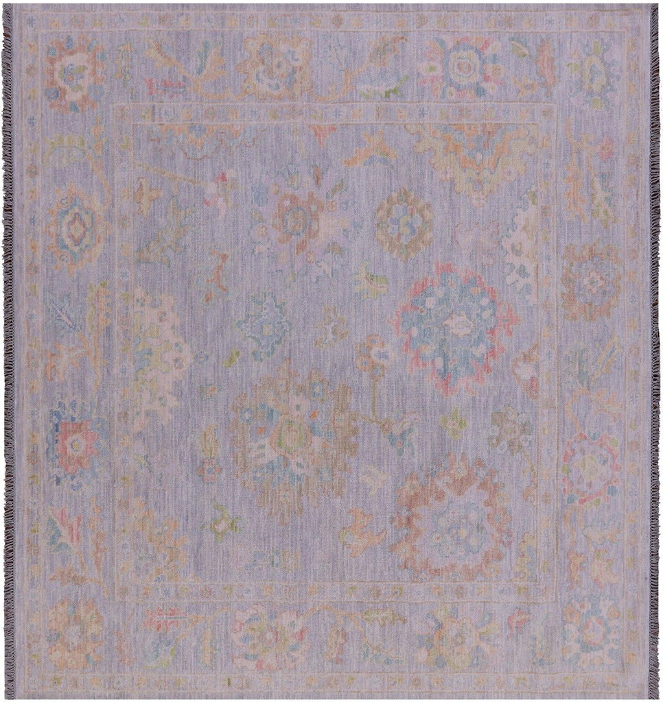 Square Turkish Oushak Handmade Wool Rug - Manhattan Rugs