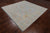 SUPER SALE Silver 8' Square Turkish Angora Oushak Handmade Wool Rug - Q21356