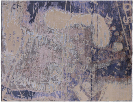 Persian Hand Knotted Silk With Oxidized Wool Area Rug - Manhattan Rugs