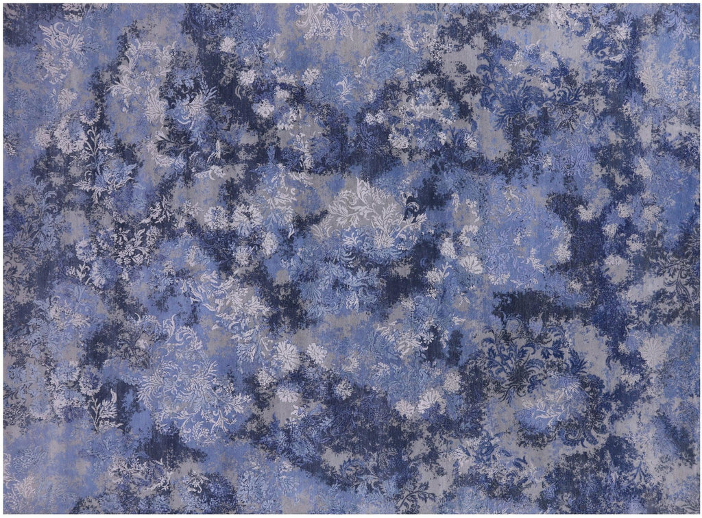 Hand Knotted Wool & Silk Modern Rug - Manhattan Rugs