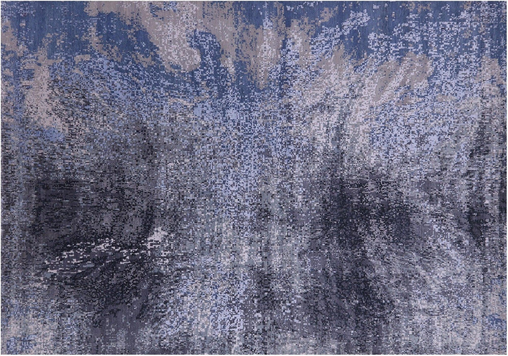 Abstract Hand-Knotted Wool & Silk Rug - Manhattan Rugs