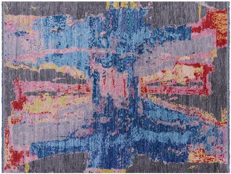Hand Knotted Modern Abstract Wool Rug - Manhattan Rugs