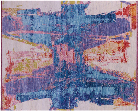 Hand-Knotted Abstract Modern Wool Rug - Manhattan Rugs