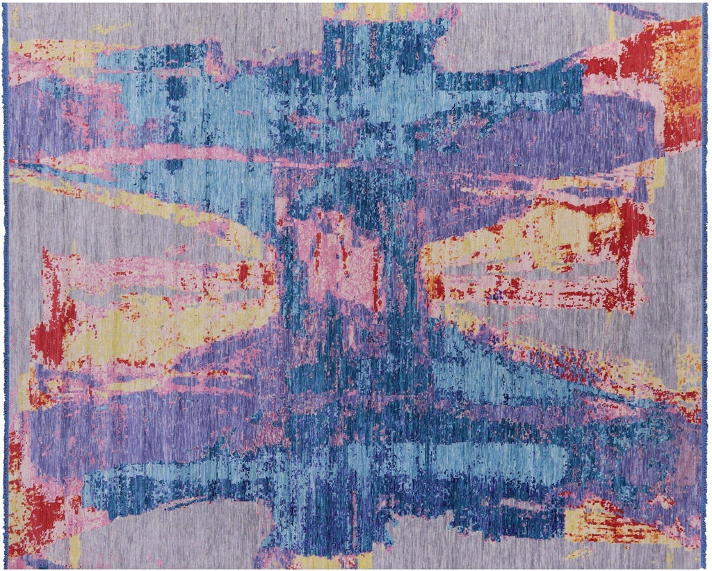 Hand Knotted Modern Abstract Wool Rug - Manhattan Rugs