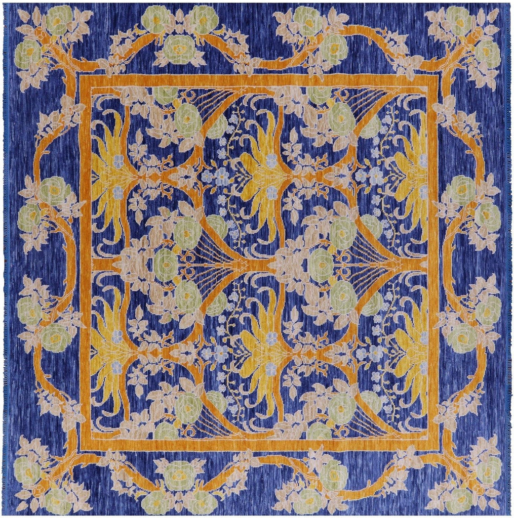 Square Handmade William Morris Rug - Manhattan Rugs