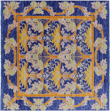 Square Handmade William Morris Rug - Manhattan Rugs