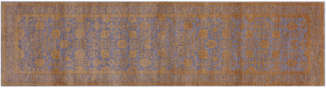 Runner Persian Tabriz Hand-Knotted Wool & Silk Rug - Manhattan Rugs