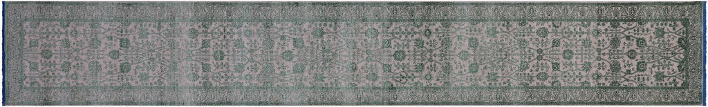 Wool & Silk Persian Tabriz Hand-Knotted Runner Rug - Manhattan Rugs
