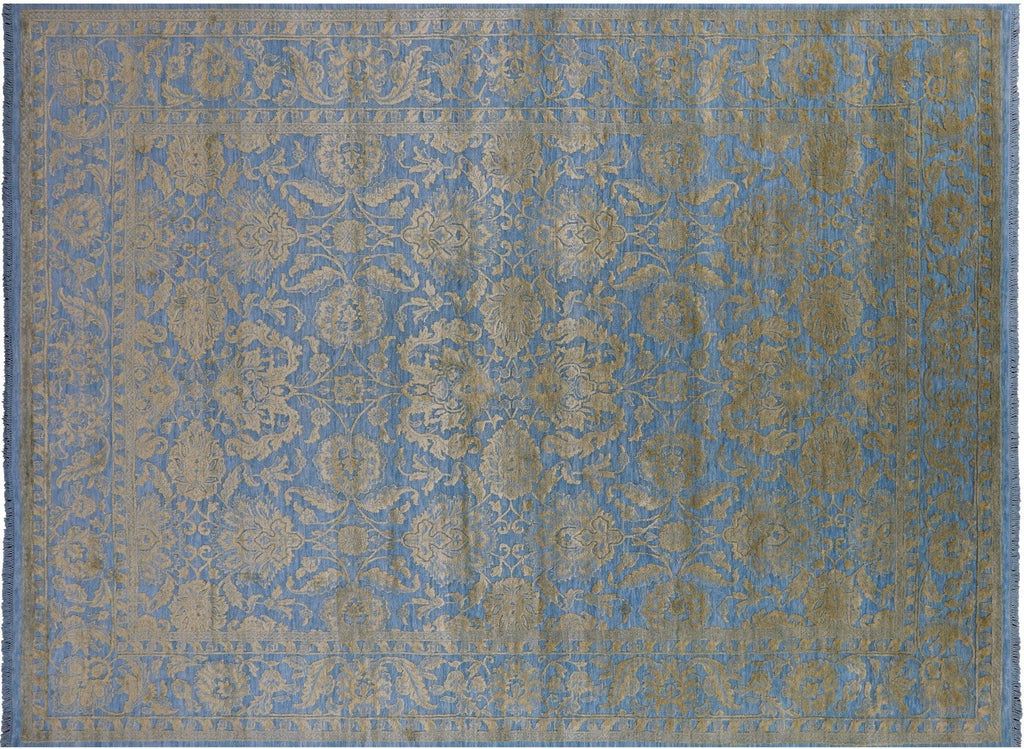 Wool & Silk Persian Tabriz Hand-Knotted Rug - Manhattan Rugs