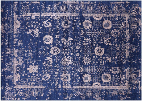 Persian Tabriz Hand Knotted Wool & Silk Rug - Manhattan Rugs