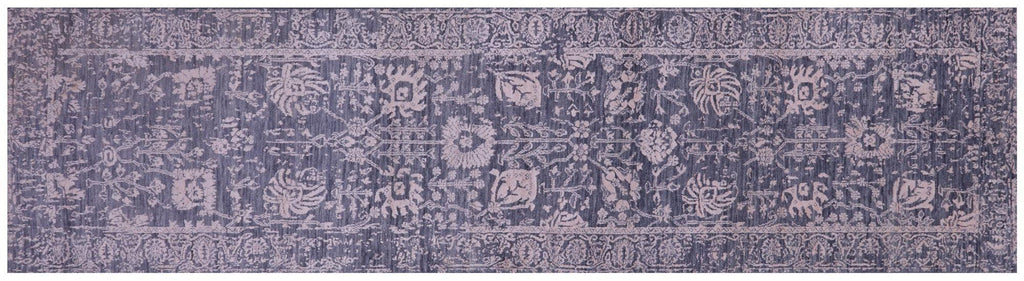 Persian Tabriz Wool & Silk Hand-Knotted Runner Rug - Manhattan Rugs